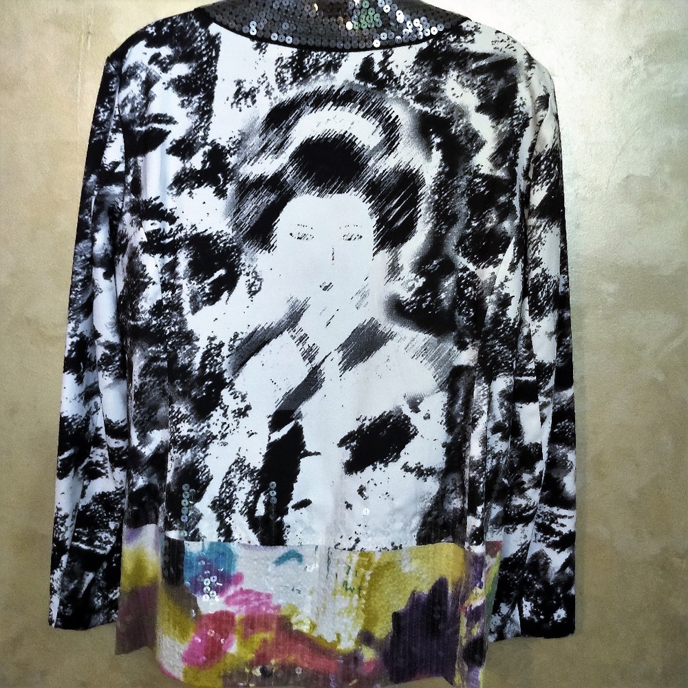 Chico's Asian-Inspired Jacket NWOT L - Picture 2 of 6